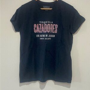 Tequila cazadores Black Fitted Polo Short Sleeve T-Shirt